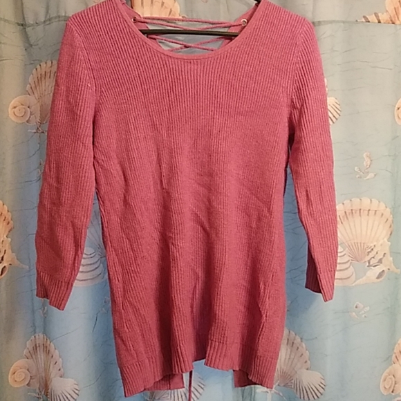 3 for $15 lace up sweater - Picture 4 of 5
